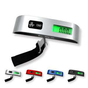 Luggage Scale, 110lb Luggage Weight Scale with 4 Unit Switching Functions&LED Display, Luggage Scale Travel Digital for Weighing Luggage, Backpacks, Packages and Markets